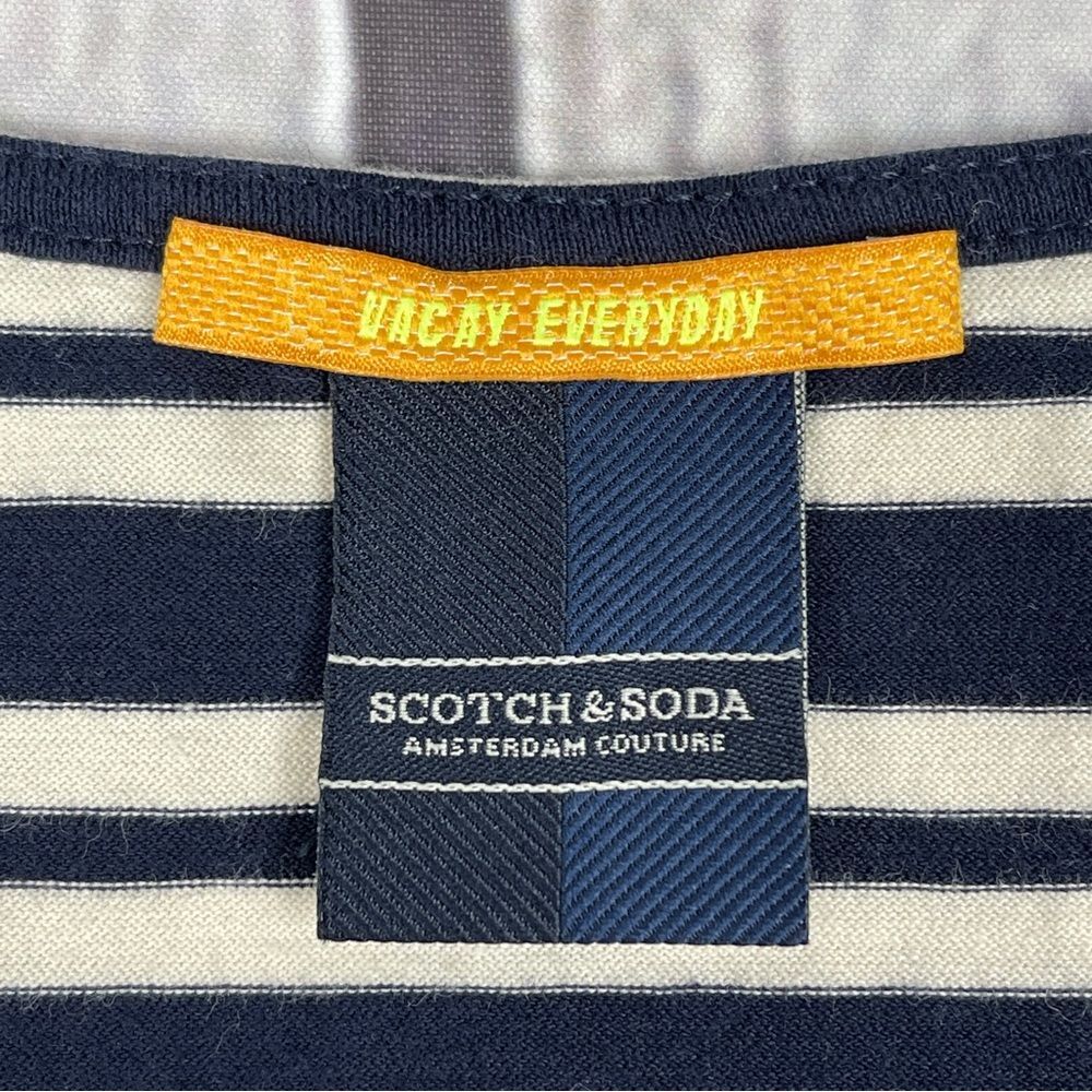 SCOTCH & SODA Amsterdam striped scoop neck Vacay Everyday cotton tank top size L - Picture 2 of 13
